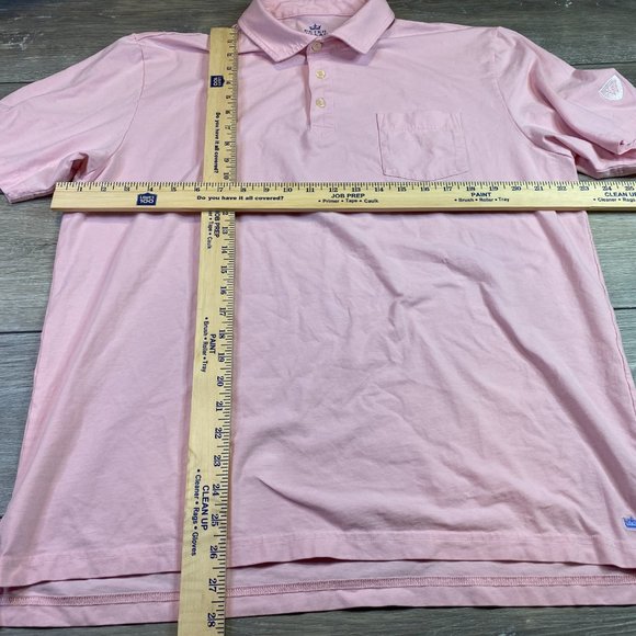Peter Millar Seaside Wash Golf Polo Pink Large L - Picture 7 of 7